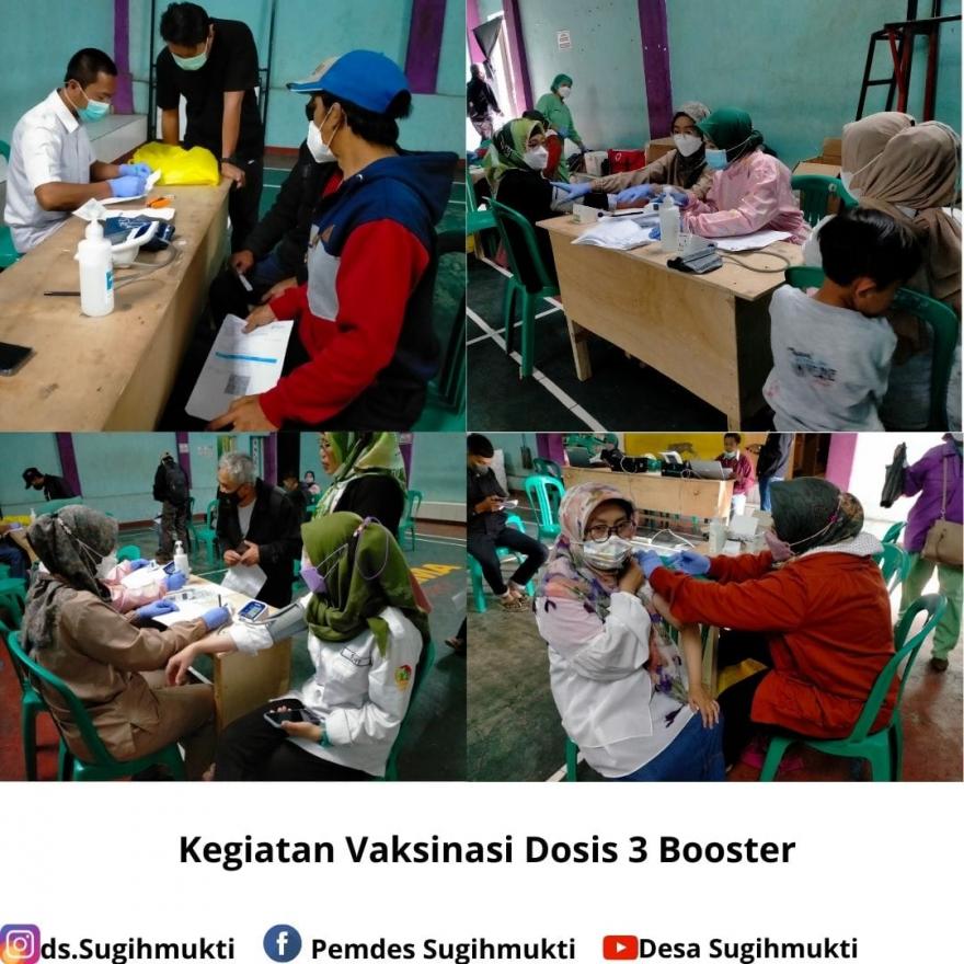 Kegiatan Vaksinasi Covid-19 Dosis 3 Booster Desa Sugihmukti Kec Pasirjambu Kab Bandung 